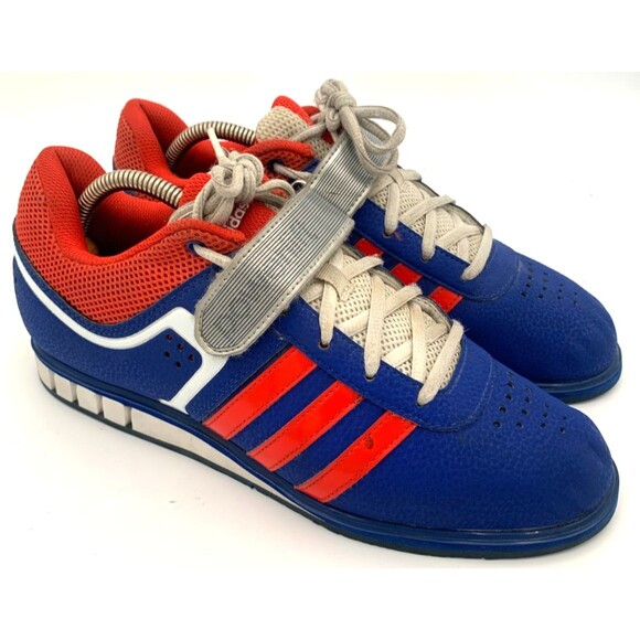 adidas Other - Adidas Powerlift 2.0  Men's US Size 9 Power Lifting Shoes  Blue w/Red 3 Stripes